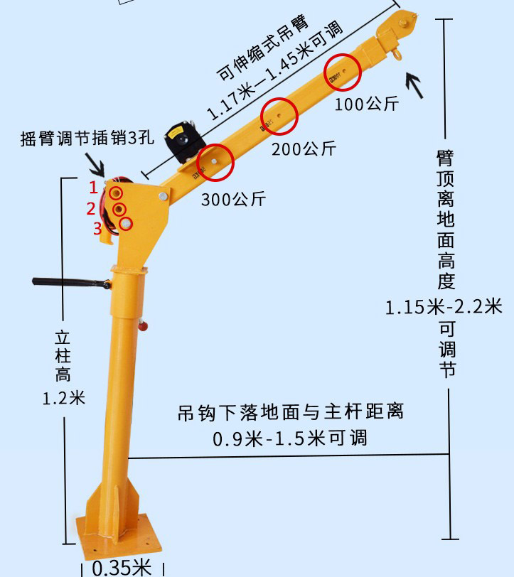 500公斤車載小吊機(jī)參數(shù)